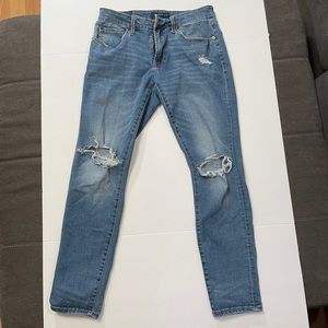 Aeropostale Dark Wash Distressed Skinny Jeans - 29x30